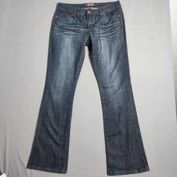 Makers of True Originals Jeans Bootcut women's size 32 dark washed ink blue - Picture 1 of 13